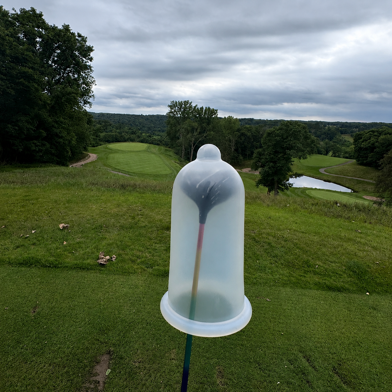 ParTection headcover on a driver at the tee box